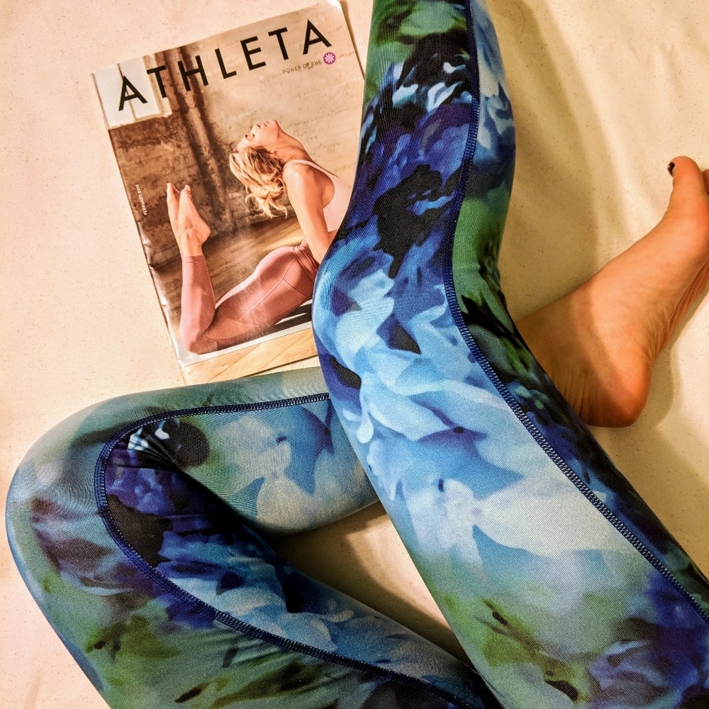 Athleta Floral Crop Leggings